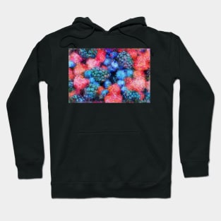 Fresh Berries All Over Impressionist Painting Hoodie